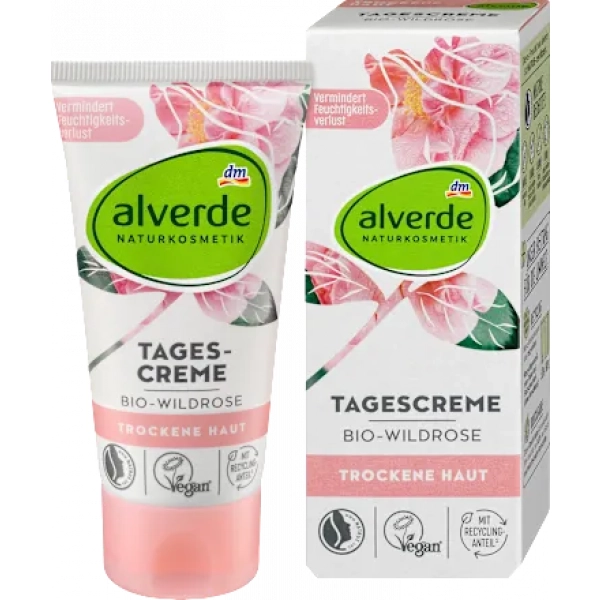 alverde crème de jour BIO à la rose sauvage