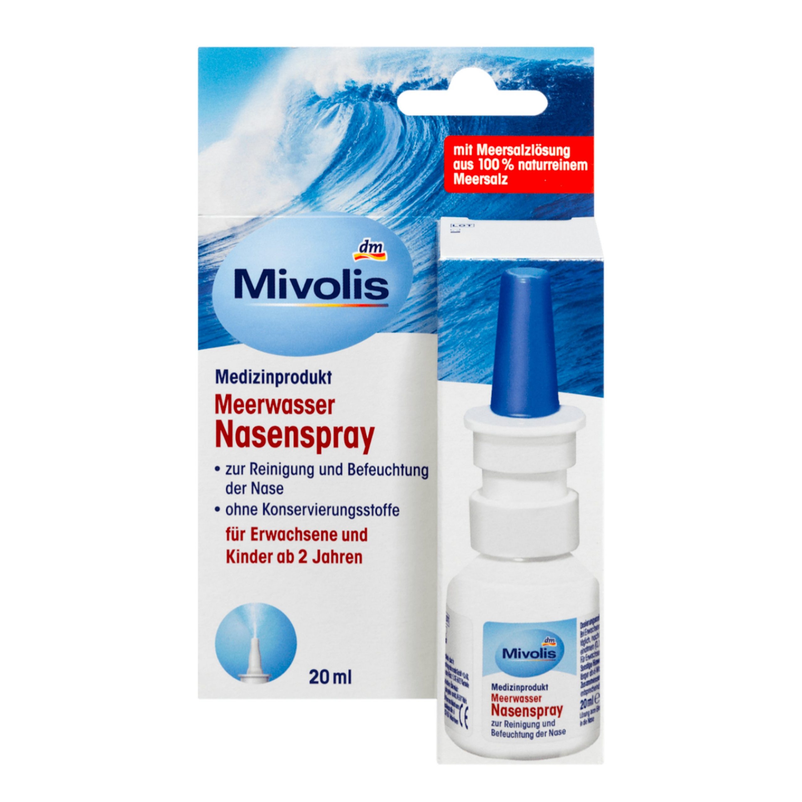 Mivolis Spray nasal à l’eau de mer, 20 ml